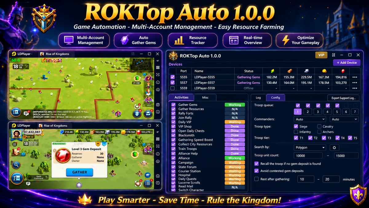 The ROKTop Auto interface